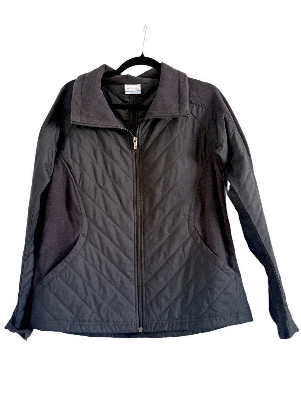 Columbia Black Quilted Full-Zip Women's Jacket Large